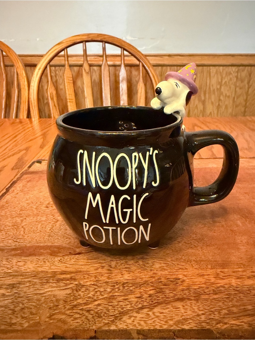 Rae Dunn Peanuts Snoopy’s Magic Potion Halloween Cauldron Mug